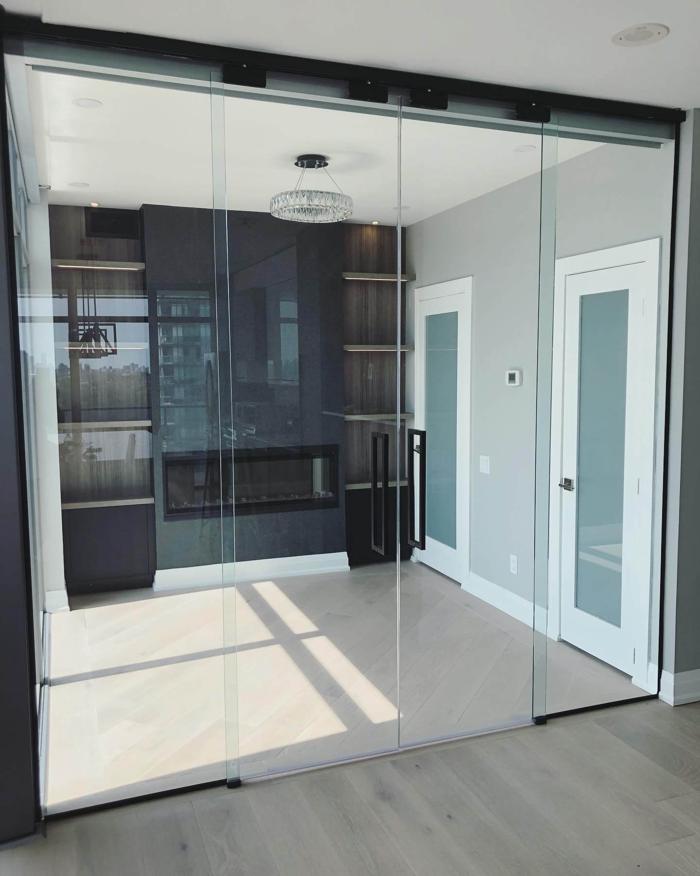 glass walls