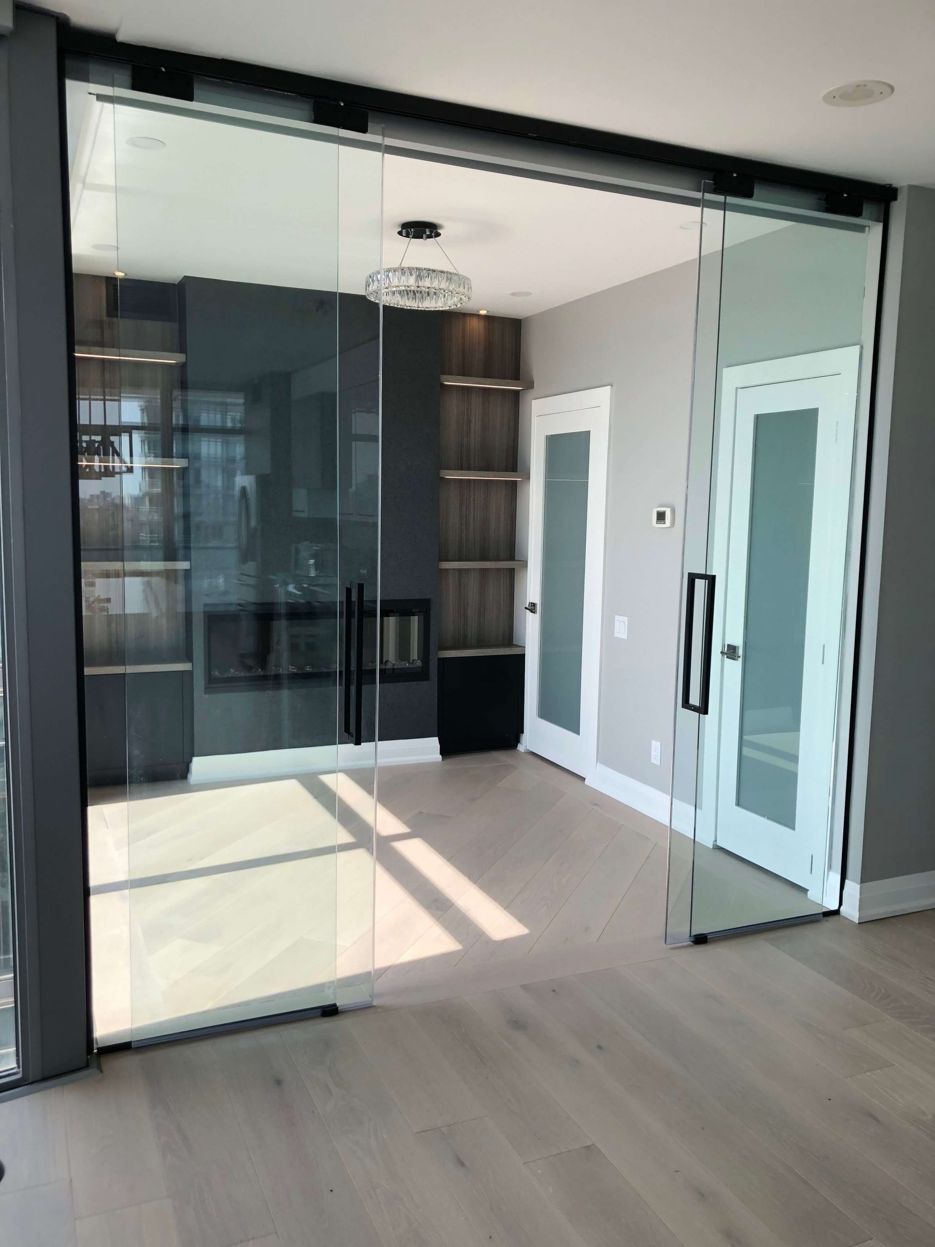glass walls