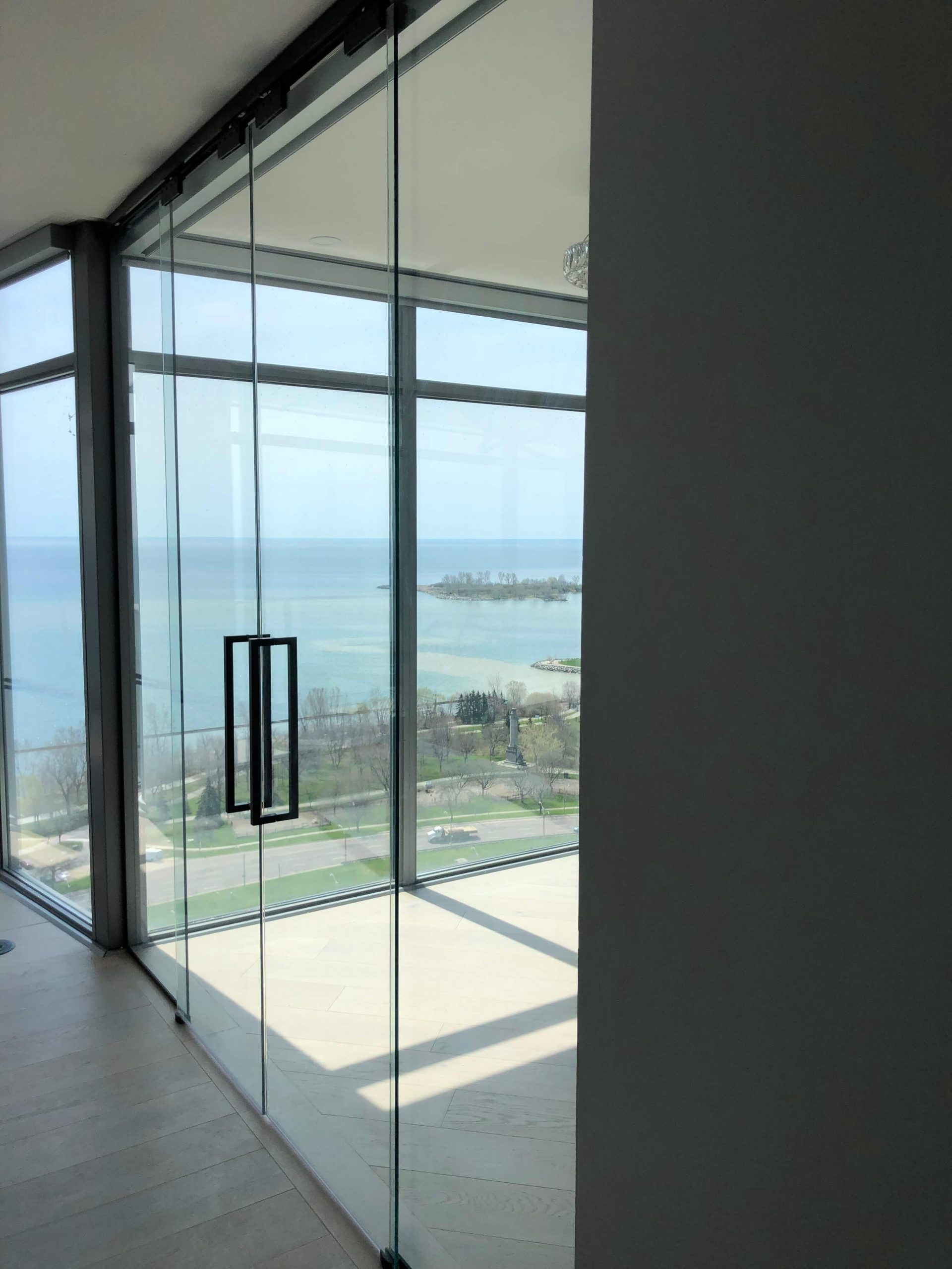 glass walls